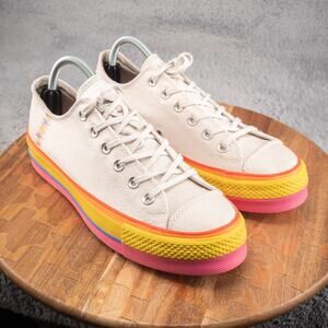 CONVERSE Shoes RAINBOW 1908 Womens Size 9.5 Limited Edition Platform PRIDE
